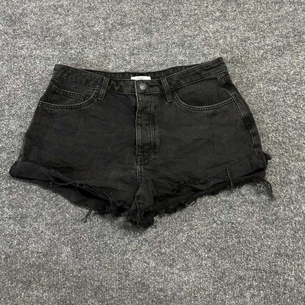 Forever 21 Shorts Womens Size 30 Distressed Denim Raw Hem High Waisted Cutoff